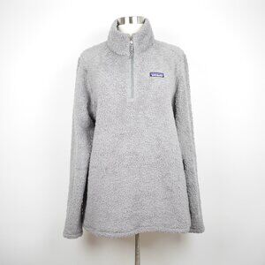 PATAGONIA Women's M - Gray high pile fleece pullover 1/4 zip jacket coat soft
